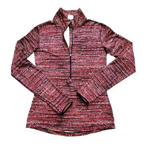 Nike Pro Dri-Fit Pullover Half Zip Running Coral Peach Black Women’s Medium